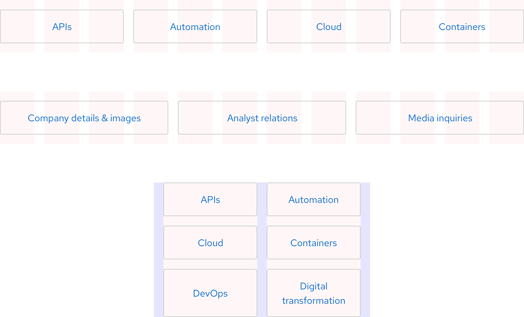 Image of Brick variants 
    stretched to fit a variety of grid formations