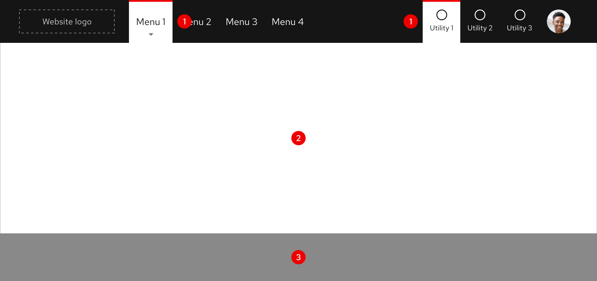 Primary navigation - expandable tray